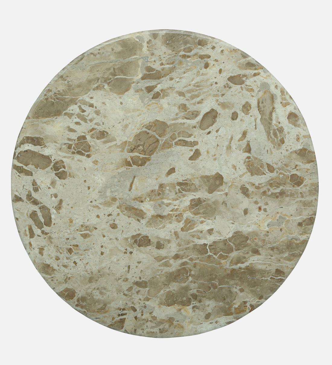 Lisieux Metal Coffee Table With Panther Marble Top In Off White Finish