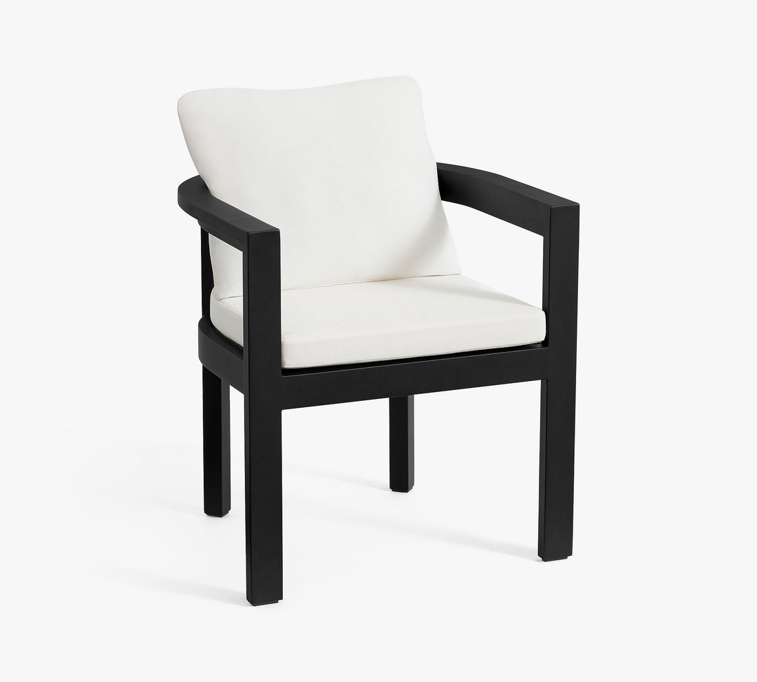 Malibu Metal Curved Outdoor Dining Armchair