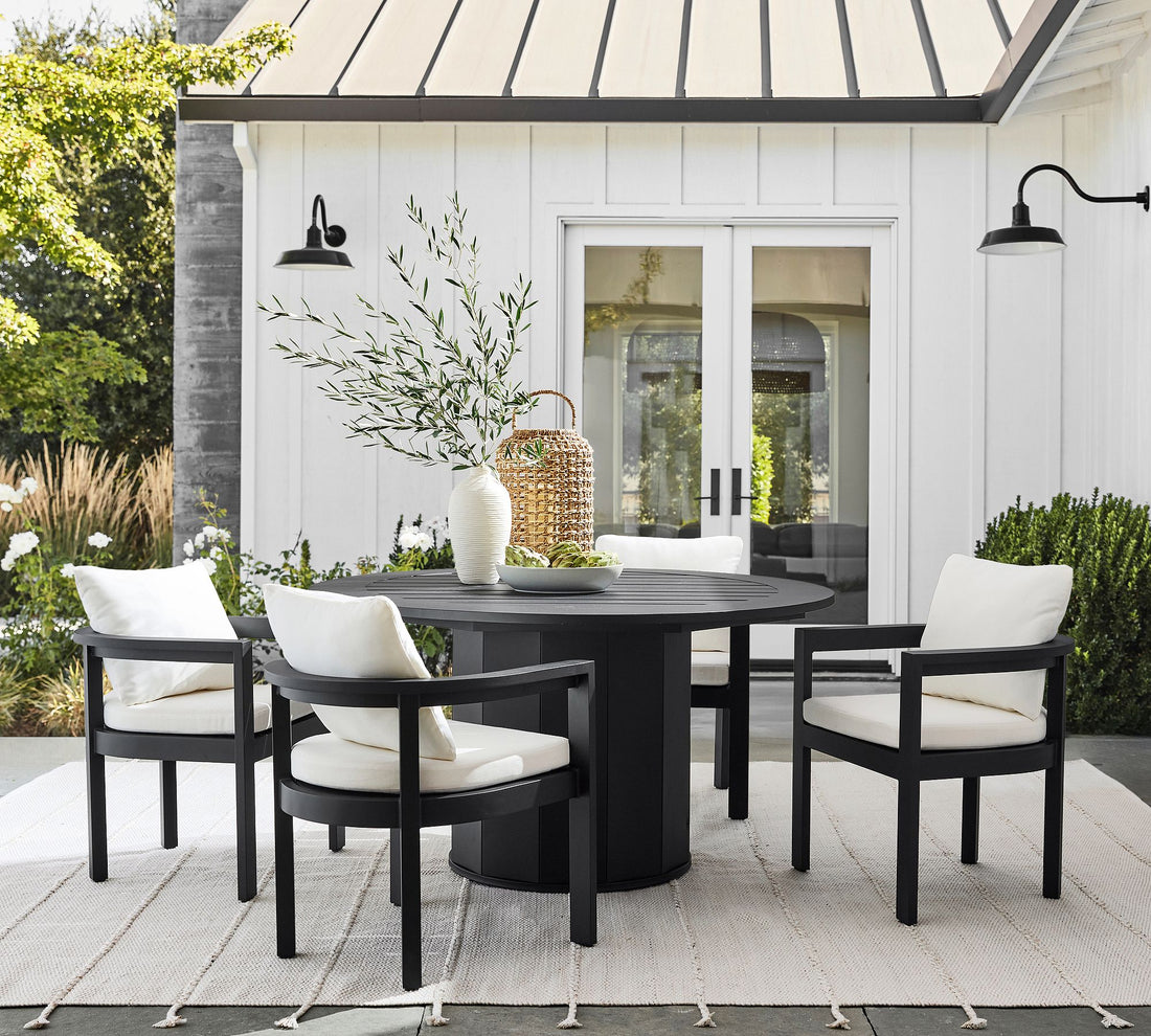 Malibu Metal Curved Outdoor Dining Armchair