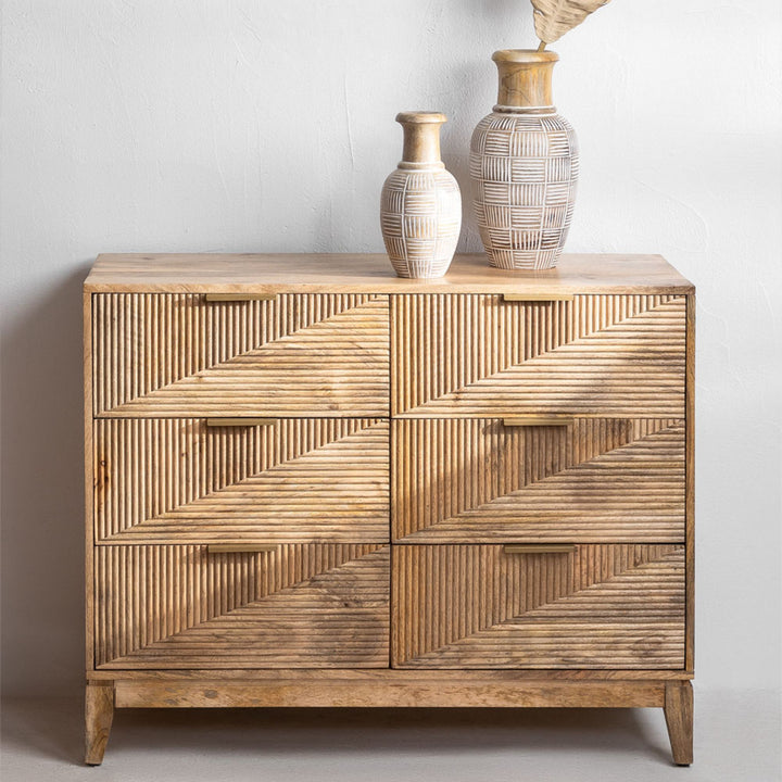 Cruze Solid Wood Chest of Drawer | Natural