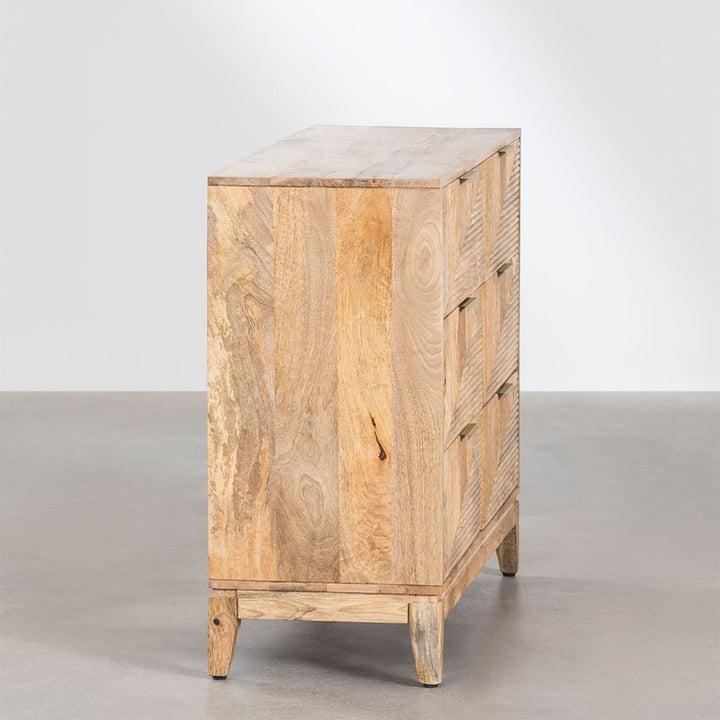 Cruze Solid Wood Chest of Drawer | Natural