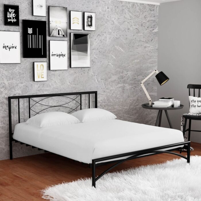 Phoenix Metal Queen Size Bed | Meta