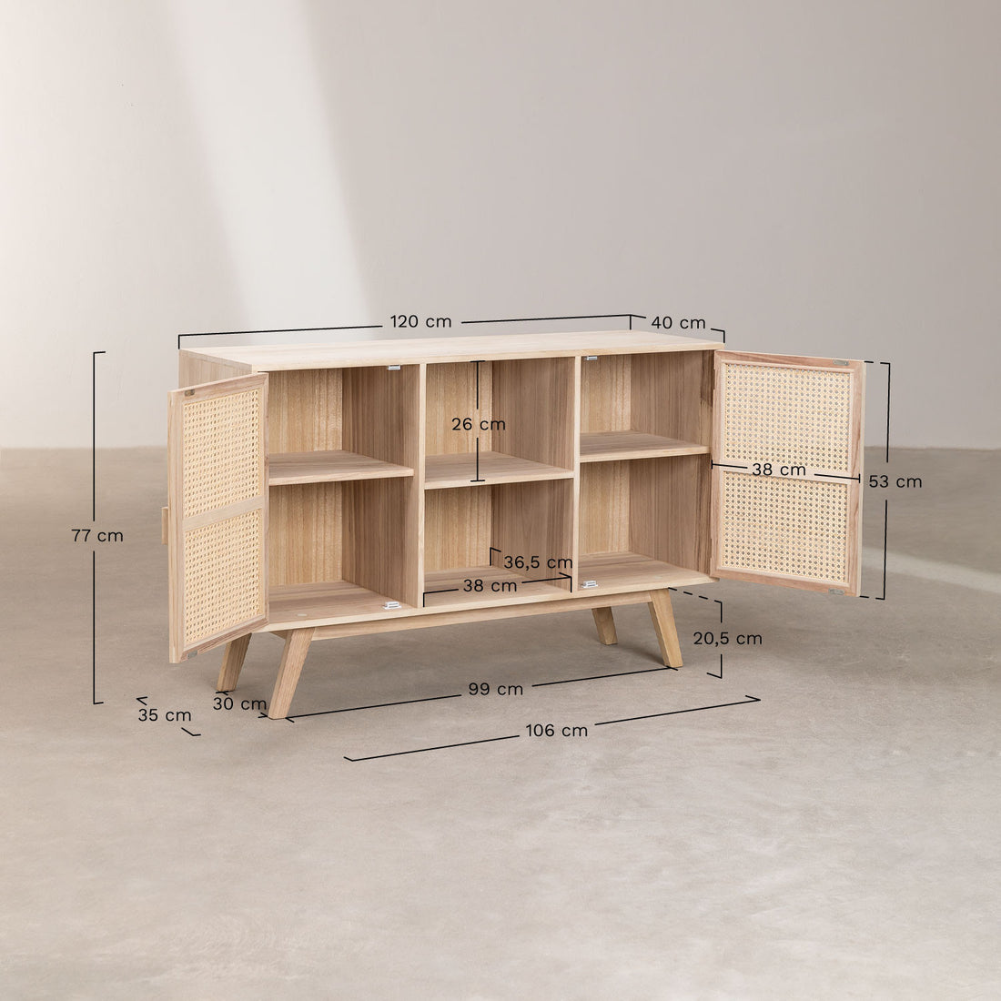 Nilsen Solid Wood Sideboard | Natural