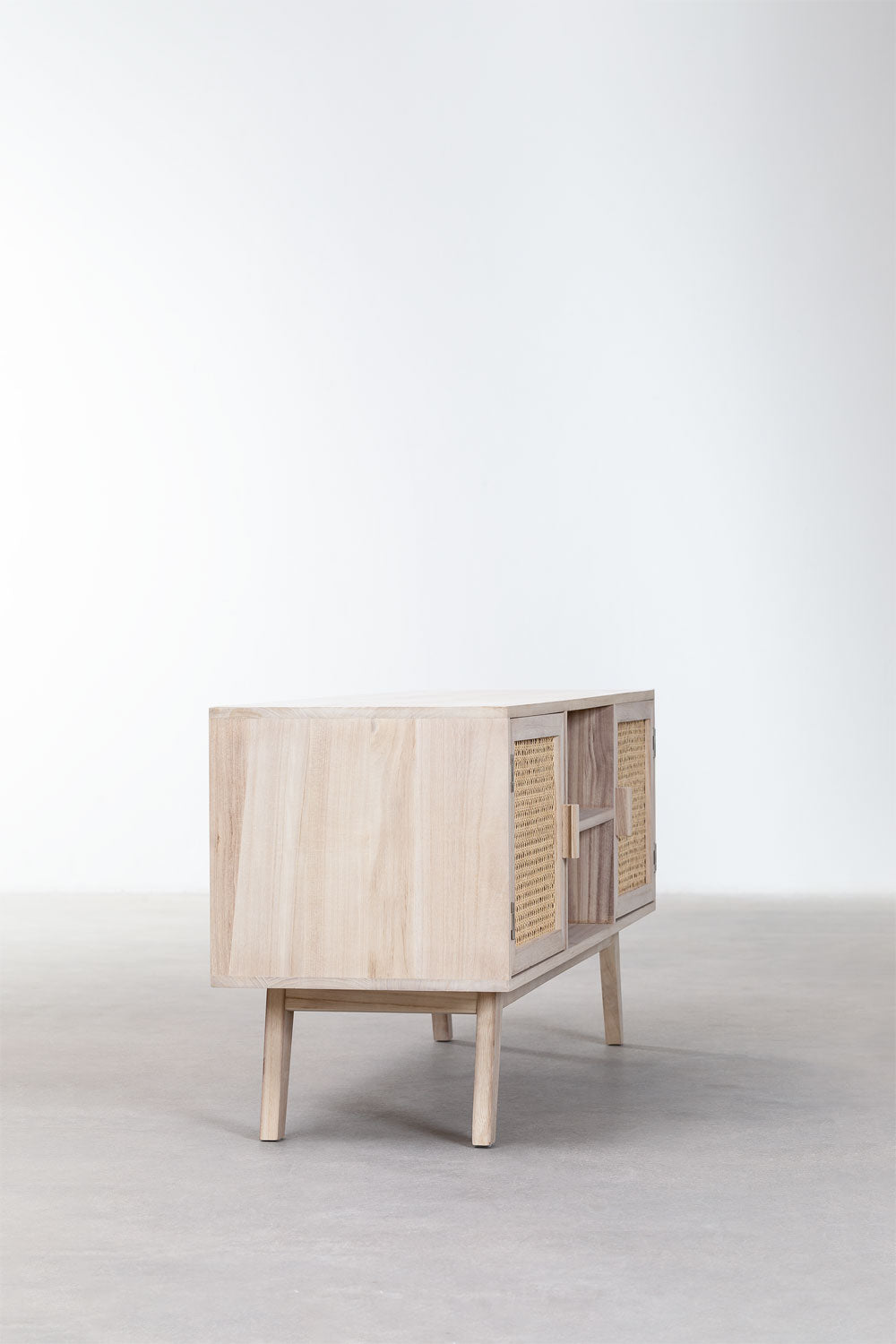 Cera Solid Wood TV Cabinet | Natural