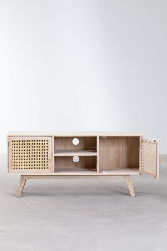 Cera Solid Wood TV Cabinet | Natural