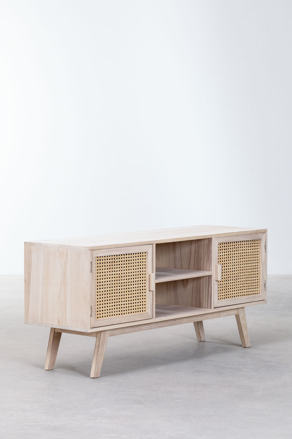 Cera Solid Wood TV Cabinet | Natural