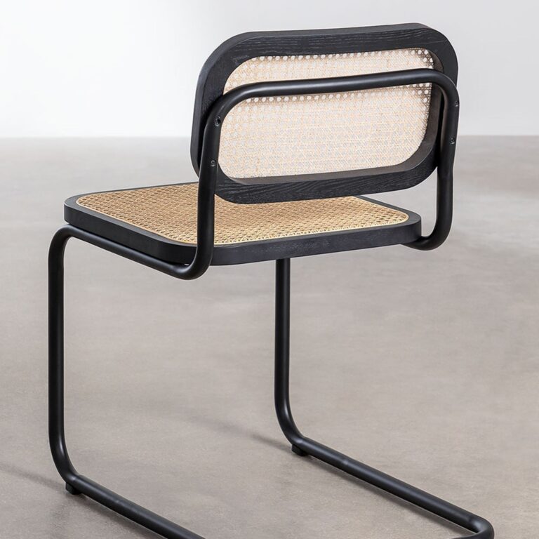 Cles Black Rattan Chair | Natural