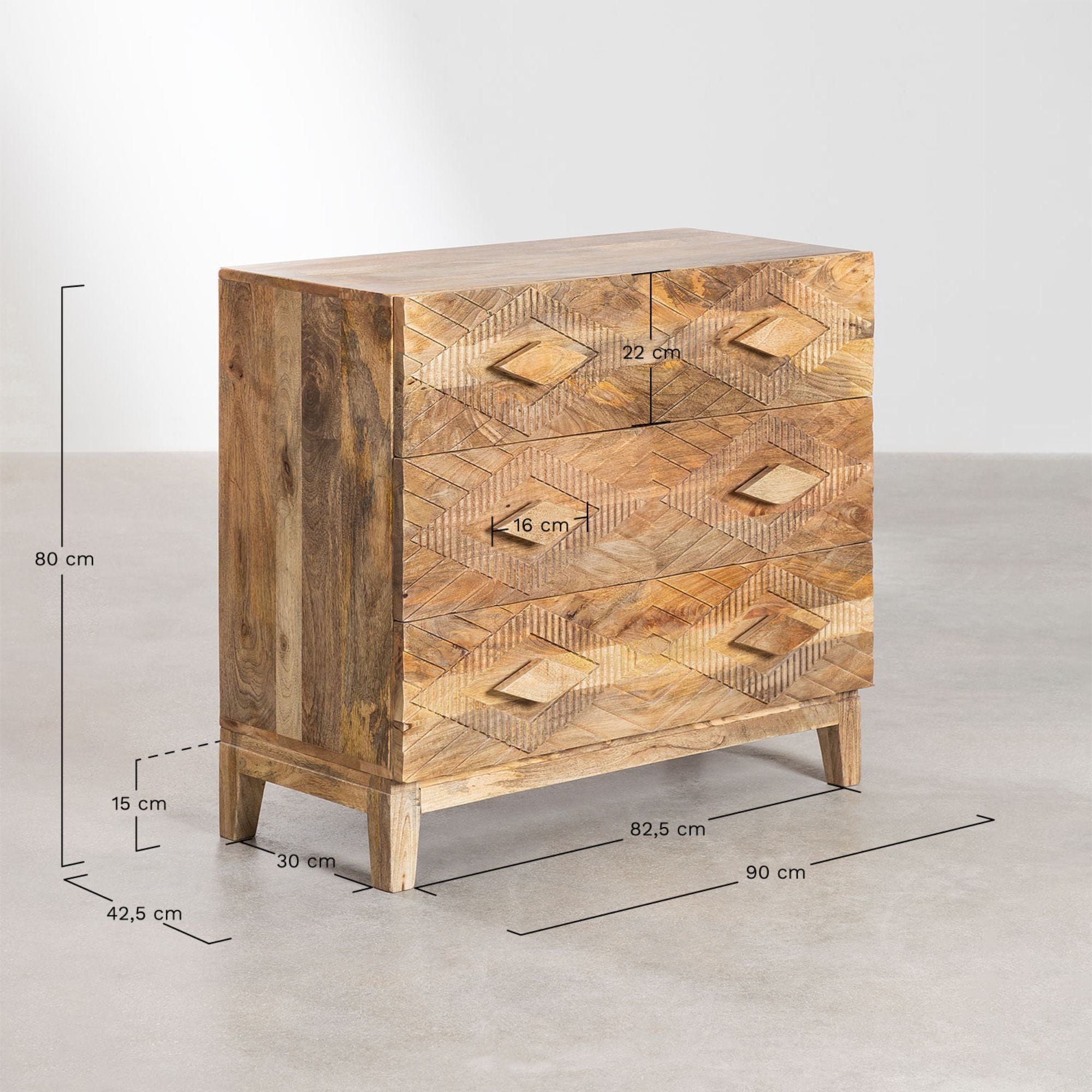 Rein Solid Wood Chest of Drawer | Natural